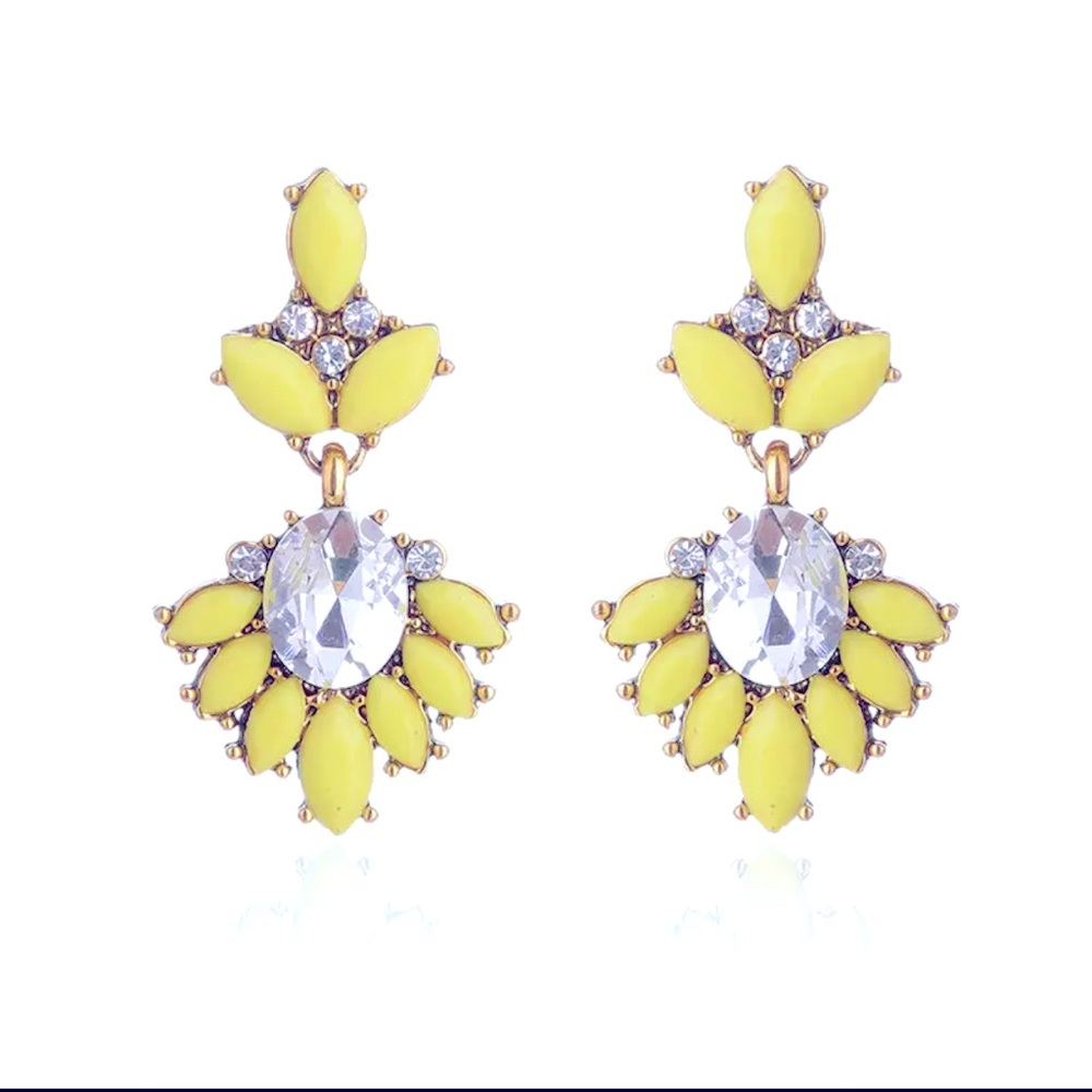 Neon Yellow Drop Earrings